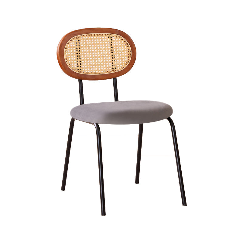 Industrial Dining Room Side Chairs Armless Open Back Chair for Kitchen Gray-Brown 1 Piece Clearhalo 'Dining Chairs' 'Dining Tables & Seating' 'dining_chair' 'furn' 'furn_dining_chair' 'Furniture' 'Kitchen & Dining Furniture' 5166856