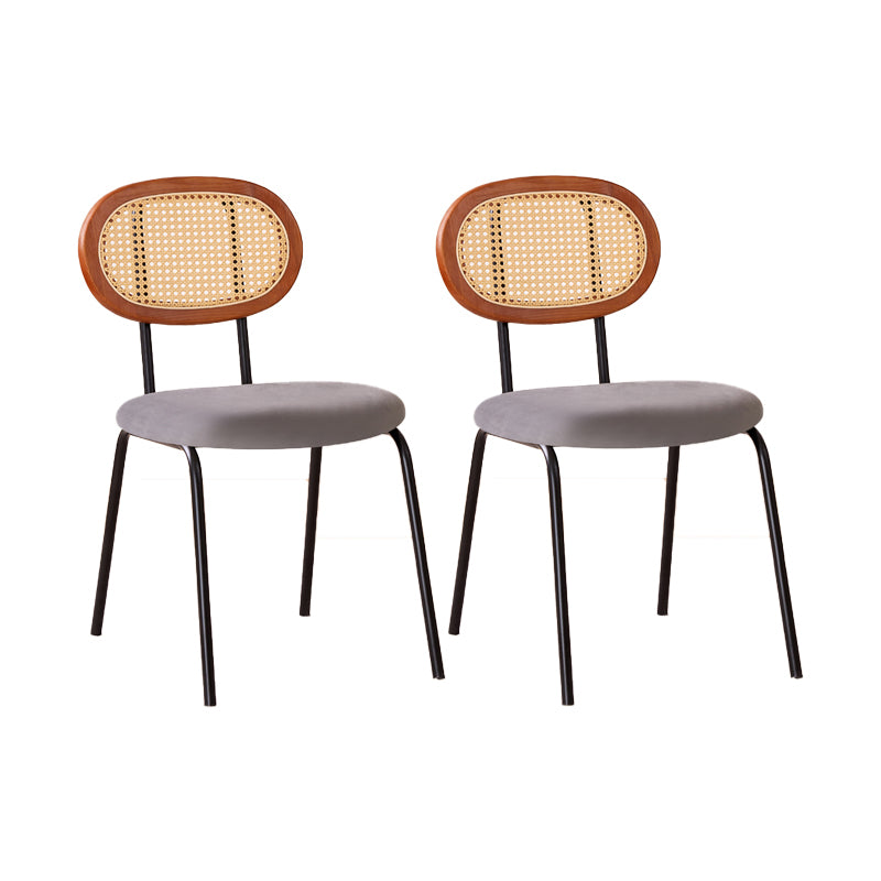 Industrial Dining Room Side Chairs Armless Open Back Chair for Kitchen Gray-Brown 2 Piece Set Clearhalo 'Dining Chairs' 'Dining Tables & Seating' 'dining_chair' 'furn' 'furn_dining_chair' 'Furniture' 'Kitchen & Dining Furniture' 5166857