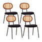 Industrial Dining Room Side Chairs Armless Open Back Chair for Kitchen Black-Brown 4 Piece Set Clearhalo 'Dining Chairs' 'Dining Tables & Seating' 'dining_chair' 'furn' 'furn_dining_chair' 'Furniture' 'Kitchen & Dining Furniture' 5166861