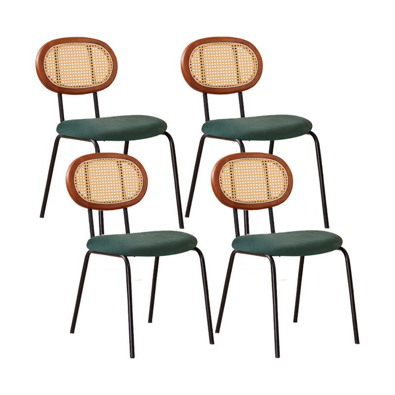 Industrial Dining Room Side Chairs Armless Open Back Chair for Kitchen Aqua 4 Piece Set Clearhalo 'Dining Chairs' 'Dining Tables & Seating' 'dining_chair' 'furn' 'furn_dining_chair' 'Furniture' 'Kitchen & Dining Furniture' 5166864