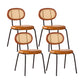 Industrial Dining Room Side Chairs Armless Open Back Chair for Kitchen Brown 4 Piece Set Clearhalo 'Dining Chairs' 'Dining Tables & Seating' 'dining_chair' 'furn' 'furn_dining_chair' 'Furniture' 'Kitchen & Dining Furniture' 5166867