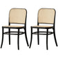 Traditional Style Dining Chair Solid Wood Cane Back Dining Room Chair Black 2 Piece Set Clearhalo 'Dining Chairs' 'Dining Tables & Seating' 'dining_chair' 'furn' 'furn_dining_chair' 'Furniture' 'Kitchen & Dining Furniture' 5166872