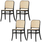 Traditional Style Dining Chair Solid Wood Cane Back Dining Room Chair Black 4 Piece Set Clearhalo 'Dining Chairs' 'Dining Tables & Seating' 'dining_chair' 'furn' 'furn_dining_chair' 'Furniture' 'Kitchen & Dining Furniture' 5166873