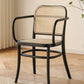 Traditional Style Dining Chair Solid Wood Cane Back Dining Room Chair Matte Black 1 Piece Clearhalo 'Dining Chairs' 'Dining Tables & Seating' 'dining_chair' 'furn' 'furn_dining_chair' 'Furniture' 'Kitchen & Dining Furniture' 5166875