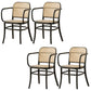 Traditional Style Dining Chair Solid Wood Cane Back Dining Room Chair Matte Black 4 Piece Set Clearhalo 'Dining Chairs' 'Dining Tables & Seating' 'dining_chair' 'furn' 'furn_dining_chair' 'Furniture' 'Kitchen & Dining Furniture' 5166880