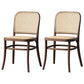 Traditional Style Dining Chair Solid Wood Cane Back Dining Room Chair Brown 2 Piece Set Clearhalo 'Dining Chairs' 'Dining Tables & Seating' 'dining_chair' 'furn' 'furn_dining_chair' 'Furniture' 'Kitchen & Dining Furniture' 5166884