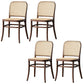 Traditional Style Dining Chair Solid Wood Cane Back Dining Room Chair Brown 4 Piece Set Clearhalo 'Dining Chairs' 'Dining Tables & Seating' 'dining_chair' 'furn' 'furn_dining_chair' 'Furniture' 'Kitchen & Dining Furniture' 5166886