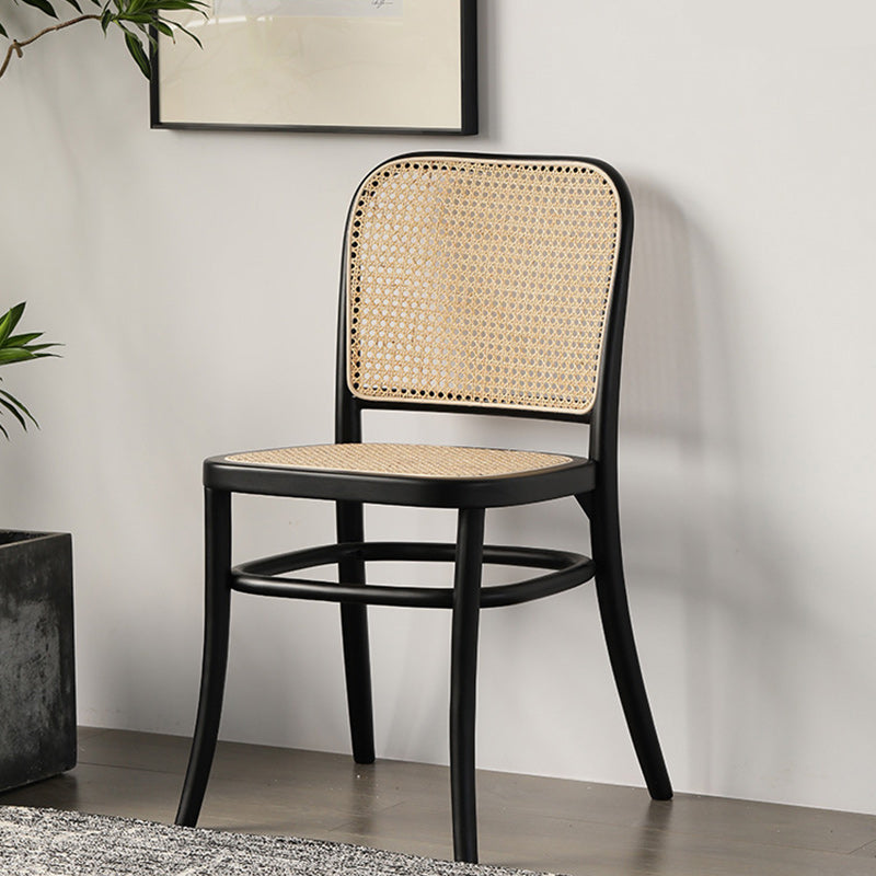 Traditional Style Dining Chair Solid Wood Cane Back Dining Room Chair Clearhalo 'Dining Chairs' 'Dining Tables & Seating' 'dining_chair' 'furn' 'furn_dining_chair' 'Furniture' 'Kitchen & Dining Furniture' 5166889