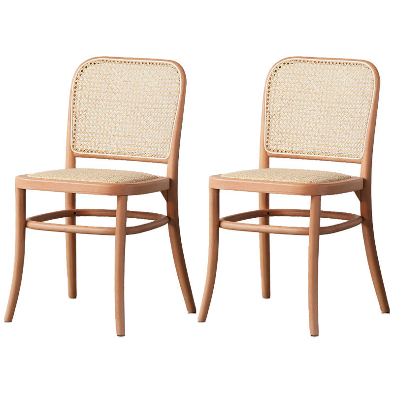 Traditional Style Dining Chair Solid Wood Cane Back Dining Room Chair Wood 2 Piece Set Clearhalo 'Dining Chairs' 'Dining Tables & Seating' 'dining_chair' 'furn' 'furn_dining_chair' 'Furniture' 'Kitchen & Dining Furniture' 5166890