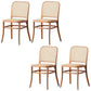 Traditional Style Dining Chair Solid Wood Cane Back Dining Room Chair Wood 4 Piece Set Clearhalo 'Dining Chairs' 'Dining Tables & Seating' 'dining_chair' 'furn' 'furn_dining_chair' 'Furniture' 'Kitchen & Dining Furniture' 5166891