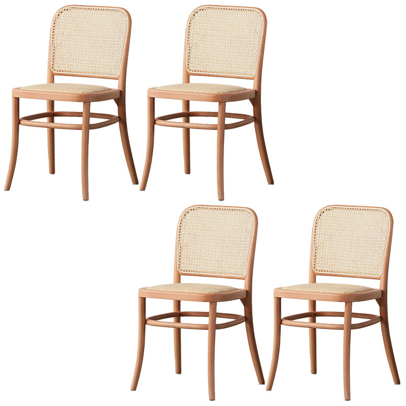 Traditional Style Dining Chair Solid Wood Cane Back Dining Room Chair Wood 4 Piece Set Clearhalo 'Dining Chairs' 'Dining Tables & Seating' 'dining_chair' 'furn' 'furn_dining_chair' 'Furniture' 'Kitchen & Dining Furniture' 5166891