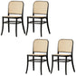 Traditional Style Dining Chair Solid Wood Cane Back Dining Room Chair Gloss Black 4 Piece Set Clearhalo 'Dining Chairs' 'Dining Tables & Seating' 'dining_chair' 'furn' 'furn_dining_chair' 'Furniture' 'Kitchen & Dining Furniture' 5166894