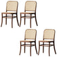 Traditional Style Dining Chair Solid Wood Cane Back Dining Room Chair Khaki 4 Piece Set Clearhalo 'Dining Chairs' 'Dining Tables & Seating' 'dining_chair' 'furn' 'furn_dining_chair' 'Furniture' 'Kitchen & Dining Furniture' 5166900
