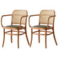 Traditional Style Dining Chair Solid Wood Cane Back Dining Room Chair Light Brown 2 Piece Set Clearhalo 'Dining Chairs' 'Dining Tables & Seating' 'dining_chair' 'furn' 'furn_dining_chair' 'Furniture' 'Kitchen & Dining Furniture' 5166902