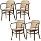 Traditional Style Dining Chair Solid Wood Cane Back Dining Room Chair Coffee 4 Piece Set Clearhalo 'Dining Chairs' 'Dining Tables & Seating' 'dining_chair' 'furn' 'furn_dining_chair' 'Furniture' 'Kitchen & Dining Furniture' 5166906
