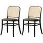 Traditional Style Dining Chair Solid Wood Cane Back Dining Room Chair Green-Black 2 Piece Set Clearhalo 'Dining Chairs' 'Dining Tables & Seating' 'dining_chair' 'furn' 'furn_dining_chair' 'Furniture' 'Kitchen & Dining Furniture' 5166908