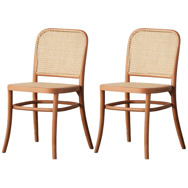Traditional Style Dining Chair Solid Wood Cane Back Dining Room Chair Natural 2 Piece Set Clearhalo 'Dining Chairs' 'Dining Tables & Seating' 'dining_chair' 'furn' 'furn_dining_chair' 'Furniture' 'Kitchen & Dining Furniture' 5166914