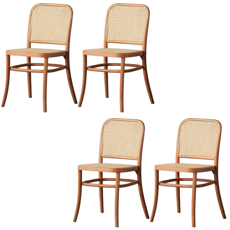 Traditional Style Dining Chair Solid Wood Cane Back Dining Room Chair Natural 4 Piece Set Clearhalo 'Dining Chairs' 'Dining Tables & Seating' 'dining_chair' 'furn' 'furn_dining_chair' 'Furniture' 'Kitchen & Dining Furniture' 5166915