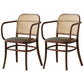 Traditional Style Dining Chair Solid Wood Cane Back Dining Room Chair Walnut 2 Piece Set Clearhalo 'Dining Chairs' 'Dining Tables & Seating' 'dining_chair' 'furn' 'furn_dining_chair' 'Furniture' 'Kitchen & Dining Furniture' 5166917