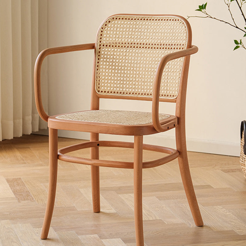 Traditional Style Dining Chair Solid Wood Cane Back Dining Room Chair Cherry Wood 1 Piece Clearhalo 'Dining Chairs' 'Dining Tables & Seating' 'dining_chair' 'furn' 'furn_dining_chair' 'Furniture' 'Kitchen & Dining Furniture' 5166919