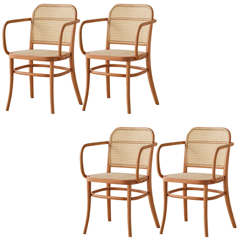 Traditional Style Dining Chair Solid Wood Cane Back Dining Room Chair Cherry Wood 4 Piece Set Clearhalo 'Dining Chairs' 'Dining Tables & Seating' 'dining_chair' 'furn' 'furn_dining_chair' 'Furniture' 'Kitchen & Dining Furniture' 5166921