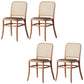 Traditional Style Dining Chair Solid Wood Cane Back Dining Room Chair Wood-Green 4 Piece Set Clearhalo 'Dining Chairs' 'Dining Tables & Seating' 'dining_chair' 'furn' 'furn_dining_chair' 'Furniture' 'Kitchen & Dining Furniture' 5166924
