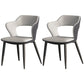 Metal Modern Indoor Side Chair with Arms Matte Finish Open Back Dining Chair Light Gray 2 Piece Set Clearhalo 'Dining Chairs' 'Dining Tables & Seating' 'dining_chair' 'furn' 'furn_dining_chair' 'Furniture' 'Kitchen & Dining Furniture' 5170423