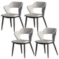 Metal Modern Indoor Side Chair with Arms Matte Finish Open Back Dining Chair Light Gray 4 Piece Set Clearhalo 'Dining Chairs' 'Dining Tables & Seating' 'dining_chair' 'furn' 'furn_dining_chair' 'Furniture' 'Kitchen & Dining Furniture' 5170425