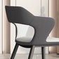 Metal Modern Indoor Side Chair with Arms Matte Finish Open Back Dining Chair Clearhalo 'Dining Chairs' 'Dining Tables & Seating' 'dining_chair' 'furn' 'furn_dining_chair' 'Furniture' 'Kitchen & Dining Furniture' 5170429