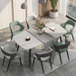 Metal Modern Indoor Side Chair with Arms Matte Finish Open Back Dining Chair Clearhalo 'Dining Chairs' 'Dining Tables & Seating' 'dining_chair' 'furn' 'furn_dining_chair' 'Furniture' 'Kitchen & Dining Furniture' 5170434
