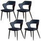 Metal Modern Indoor Side Chair with Arms Matte Finish Open Back Dining Chair Blue 4 Piece Set Clearhalo 'Dining Chairs' 'Dining Tables & Seating' 'dining_chair' 'furn' 'furn_dining_chair' 'Furniture' 'Kitchen & Dining Furniture' 5170441