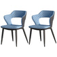Metal Modern Indoor Side Chair with Arms Matte Finish Open Back Dining Chair Light Blue 2 Piece Set Clearhalo 'Dining Chairs' 'Dining Tables & Seating' 'dining_chair' 'furn' 'furn_dining_chair' 'Furniture' 'Kitchen & Dining Furniture' 5170443