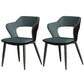 Metal Modern Indoor Side Chair with Arms Matte Finish Open Back Dining Chair Green 2 Piece Set Clearhalo 'Dining Chairs' 'Dining Tables & Seating' 'dining_chair' 'furn' 'furn_dining_chair' 'Furniture' 'Kitchen & Dining Furniture' 5170446