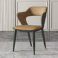 Metal Modern Indoor Side Chair with Arms Matte Finish Open Back Dining Chair Coffee 1 Piece Clearhalo 'Dining Chairs' 'Dining Tables & Seating' 'dining_chair' 'furn' 'furn_dining_chair' 'Furniture' 'Kitchen & Dining Furniture' 5170451