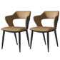 Metal Modern Indoor Side Chair with Arms Matte Finish Open Back Dining Chair Coffee 2 Piece Set Clearhalo 'Dining Chairs' 'Dining Tables & Seating' 'dining_chair' 'furn' 'furn_dining_chair' 'Furniture' 'Kitchen & Dining Furniture' 5170452
