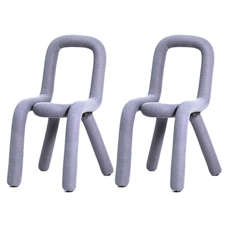 Contemporary Style Side Chair Open Back Dining Chair for Indoor Grey 2 Piece Set Clearhalo 'Dining Chairs' 'Dining Tables & Seating' 'dining_chair' 'furn' 'furn_dining_chair' 'Furniture' 'Kitchen & Dining Furniture' 5170466