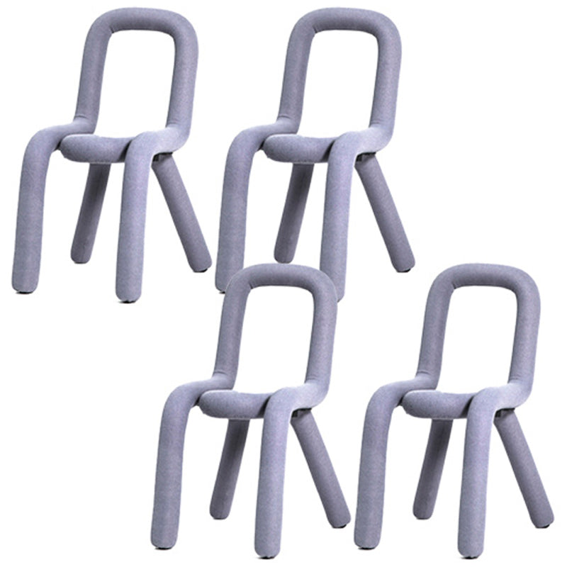 Contemporary Style Side Chair Open Back Dining Chair for Indoor Grey 4 Piece Set Clearhalo 'Dining Chairs' 'Dining Tables & Seating' 'dining_chair' 'furn' 'furn_dining_chair' 'Furniture' 'Kitchen & Dining Furniture' 5170469