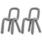Contemporary Style Side Chair Open Back Dining Chair for Indoor Dark Gray 2 Piece Set Clearhalo 'Dining Chairs' 'Dining Tables & Seating' 'dining_chair' 'furn' 'furn_dining_chair' 'Furniture' 'Kitchen & Dining Furniture' 5170473