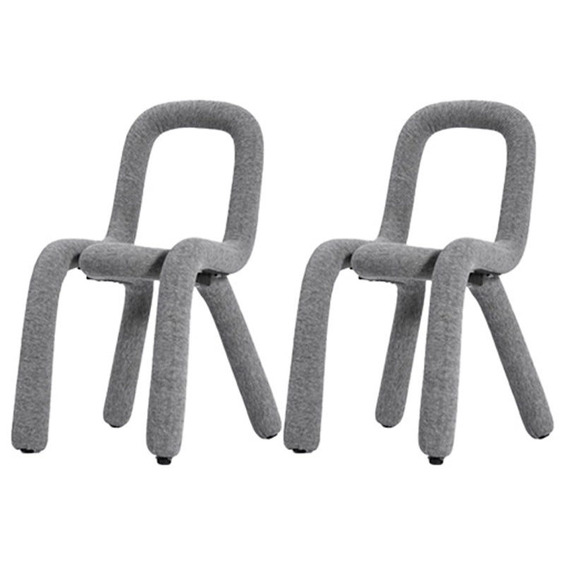 Contemporary Style Side Chair Open Back Dining Chair for Indoor Dark Gray 2 Piece Set Clearhalo 'Dining Chairs' 'Dining Tables & Seating' 'dining_chair' 'furn' 'furn_dining_chair' 'Furniture' 'Kitchen & Dining Furniture' 5170473