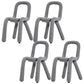 Contemporary Style Side Chair Open Back Dining Chair for Indoor Dark Gray 4 Piece Set Clearhalo 'Dining Chairs' 'Dining Tables & Seating' 'dining_chair' 'furn' 'furn_dining_chair' 'Furniture' 'Kitchen & Dining Furniture' 5170475