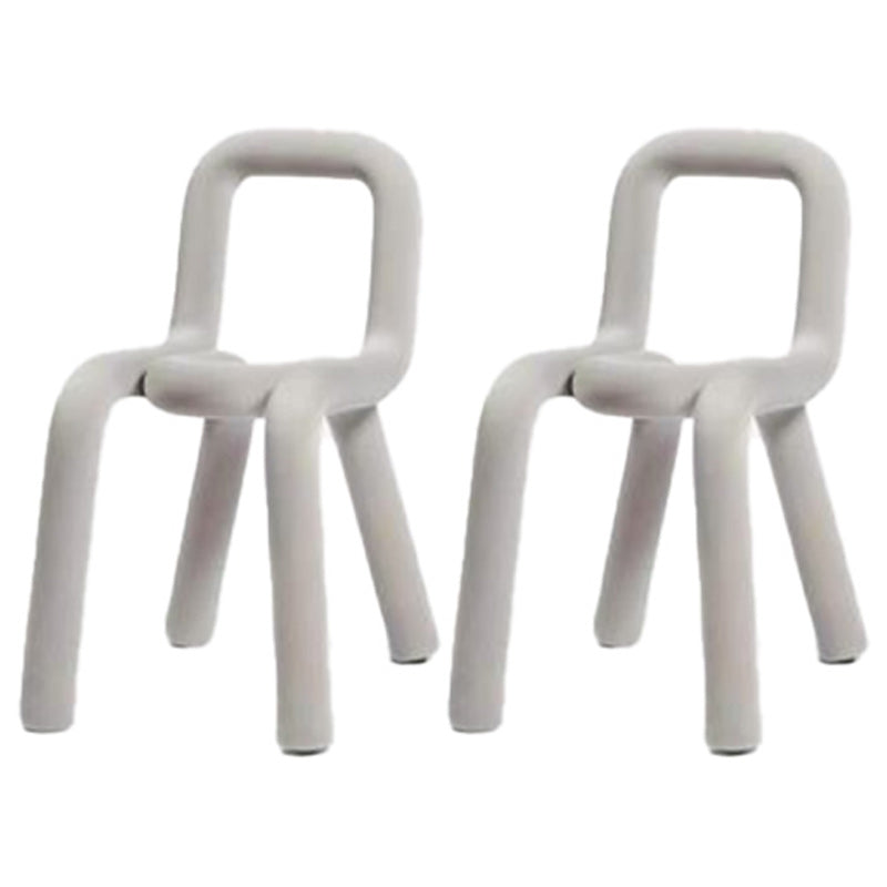 Contemporary Style Side Chair Open Back Dining Chair for Indoor Light Gray 2 Piece Set Clearhalo 'Dining Chairs' 'Dining Tables & Seating' 'dining_chair' 'furn' 'furn_dining_chair' 'Furniture' 'Kitchen & Dining Furniture' 5170478