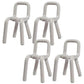 Contemporary Style Side Chair Open Back Dining Chair for Indoor Light Gray 4 Piece Set Clearhalo 'Dining Chairs' 'Dining Tables & Seating' 'dining_chair' 'furn' 'furn_dining_chair' 'Furniture' 'Kitchen & Dining Furniture' 5170480