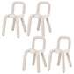 Contemporary Style Side Chair Open Back Dining Chair for Indoor White 4 Piece Set Clearhalo 'Dining Chairs' 'Dining Tables & Seating' 'dining_chair' 'furn' 'furn_dining_chair' 'Furniture' 'Kitchen & Dining Furniture' 5170483