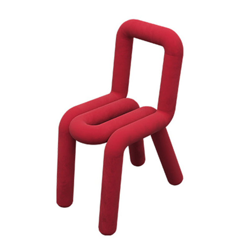 Contemporary Style Side Chair Open Back Dining Chair for Indoor Red 1 Piece Clearhalo 'Dining Chairs' 'Dining Tables & Seating' 'dining_chair' 'furn' 'furn_dining_chair' 'Furniture' 'Kitchen & Dining Furniture' 5170484