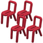Contemporary Style Side Chair Open Back Dining Chair for Indoor Red 4 Piece Set Clearhalo 'Dining Chairs' 'Dining Tables & Seating' 'dining_chair' 'furn' 'furn_dining_chair' 'Furniture' 'Kitchen & Dining Furniture' 5170486