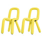 Contemporary Style Side Chair Open Back Dining Chair for Indoor Yellow 2 Piece Set Clearhalo 'Dining Chairs' 'Dining Tables & Seating' 'dining_chair' 'furn' 'furn_dining_chair' 'Furniture' 'Kitchen & Dining Furniture' 5170488