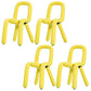 Contemporary Style Side Chair Open Back Dining Chair for Indoor Yellow 4 Piece Set Clearhalo 'Dining Chairs' 'Dining Tables & Seating' 'dining_chair' 'furn' 'furn_dining_chair' 'Furniture' 'Kitchen & Dining Furniture' 5170489