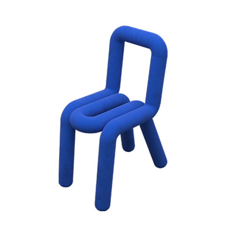 Contemporary Style Side Chair Open Back Dining Chair for Indoor Blue 1 Piece Clearhalo 'Dining Chairs' 'Dining Tables & Seating' 'dining_chair' 'furn' 'furn_dining_chair' 'Furniture' 'Kitchen & Dining Furniture' 5170490