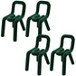 Contemporary Style Side Chair Open Back Dining Chair for Indoor Green 4 Piece Set Clearhalo 'Dining Chairs' 'Dining Tables & Seating' 'dining_chair' 'furn' 'furn_dining_chair' 'Furniture' 'Kitchen & Dining Furniture' 5170495