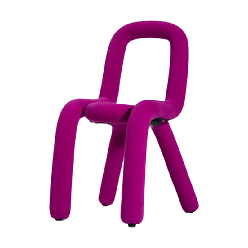 Contemporary Style Side Chair Open Back Dining Chair for Indoor Purple 1 Piece Clearhalo 'Dining Chairs' 'Dining Tables & Seating' 'dining_chair' 'furn' 'furn_dining_chair' 'Furniture' 'Kitchen & Dining Furniture' 5170496